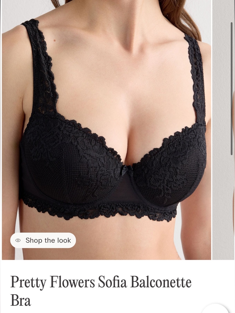 intimissimi Black Lace Push-Up Bra